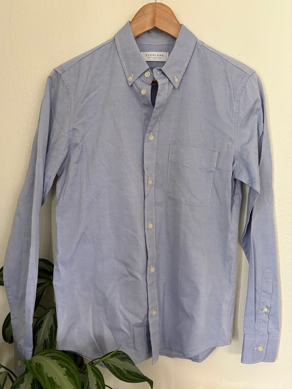 Everlane Men’s XS Light Blue Oxford Button-Down Shirt
